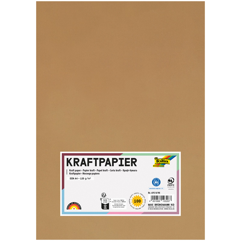 Kraftpapier A4 / 100 Stk