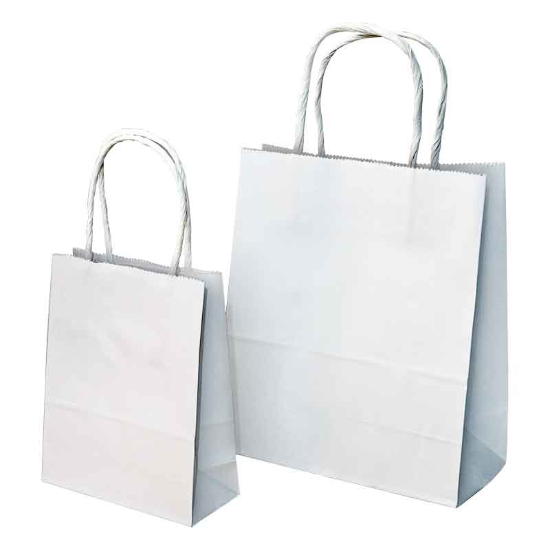 Kleine Papiertaschen, 18 x 21 cm, 20 Stk. — weiß