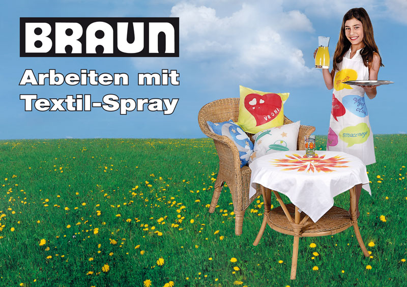 Arbeiten mit Textil Spray