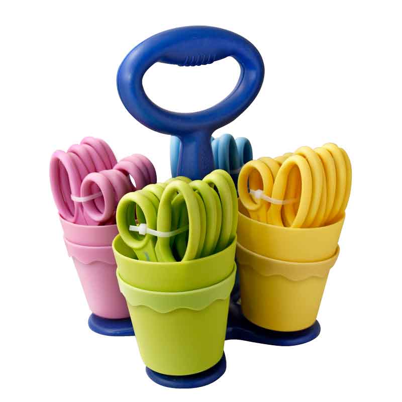 Microban Scherenständer — 24 Schulscherren 13 cm