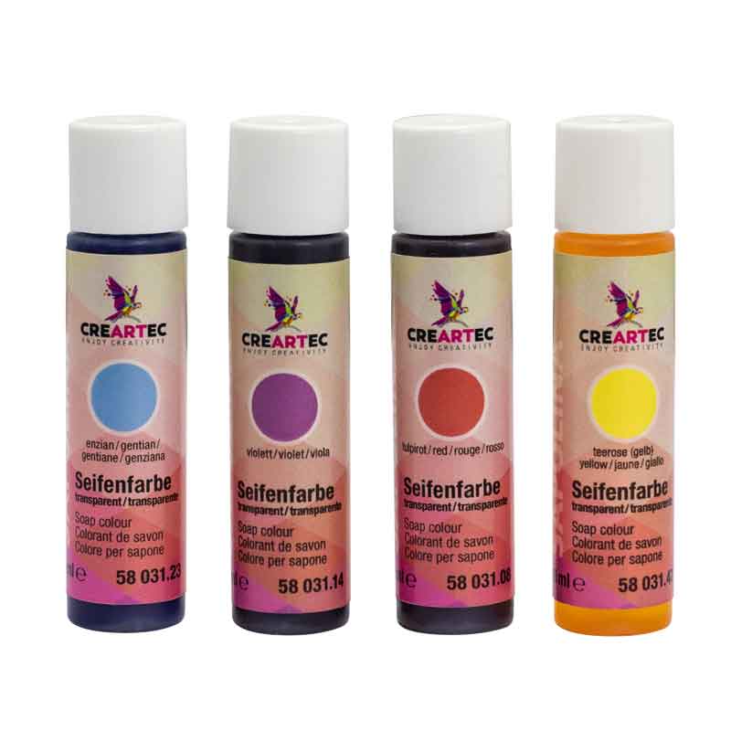 Seifenfarben Sortiment, 4 Farben