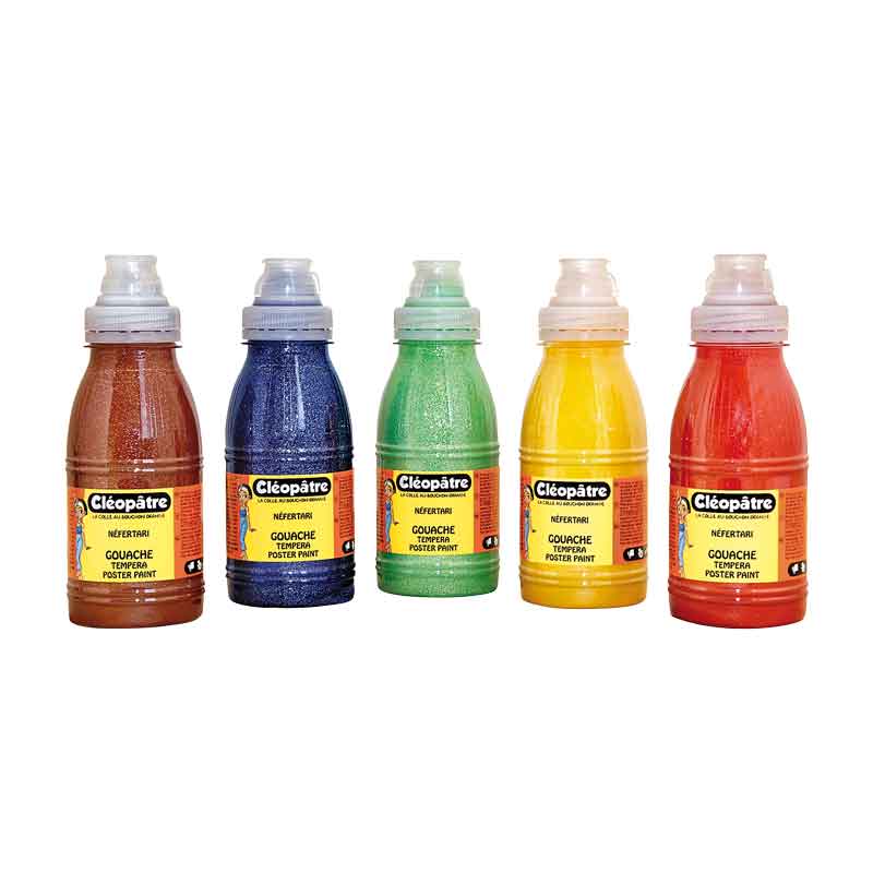 Cleopatre Gouache Glitter Set / 5 x 250 ml — primärfarben