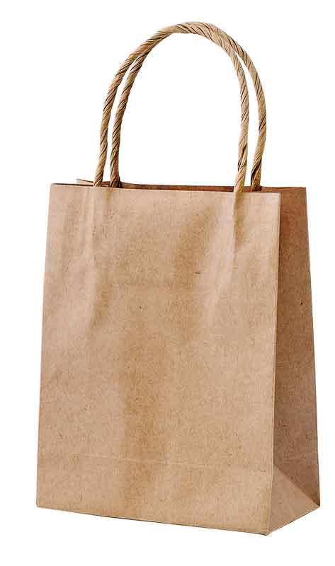 Kleine Papiertaschen, 12 x 15 cm, 20 Stk. — natur