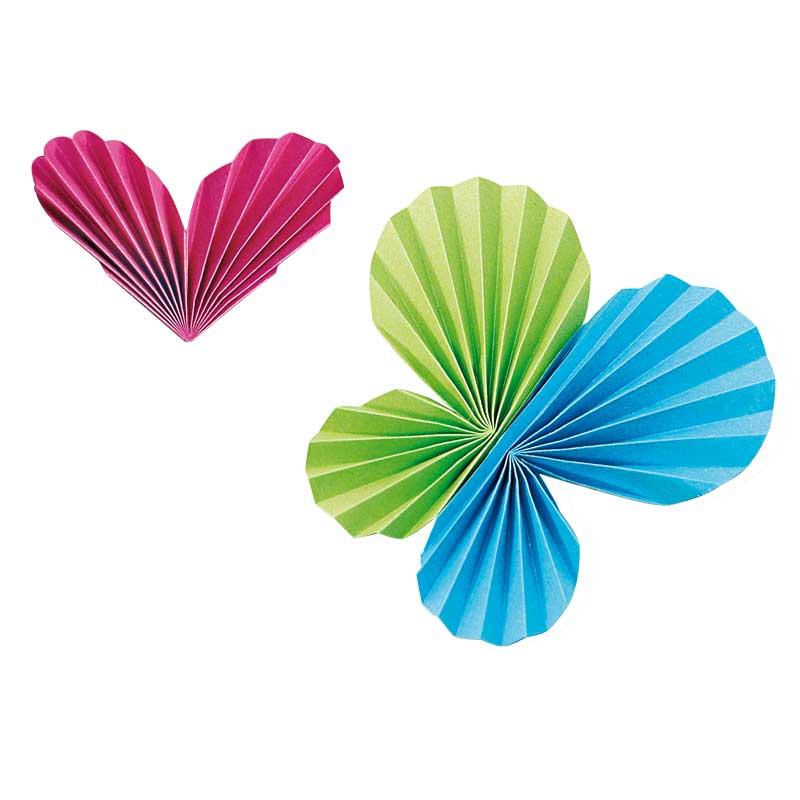 Faltblätter 10 cm, 500 Blatt — rund