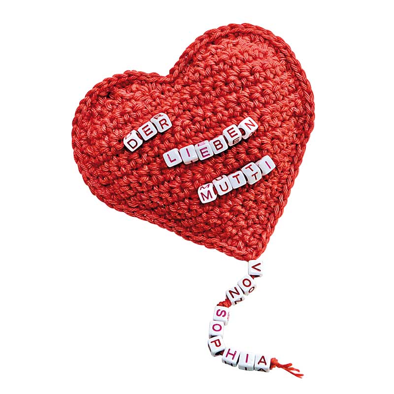 Buchstaben - Perlen 6 mm, 250 g — weiß / bunt