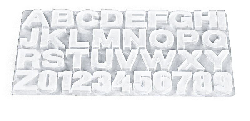 Gießform — Buchstaben / Zahlen