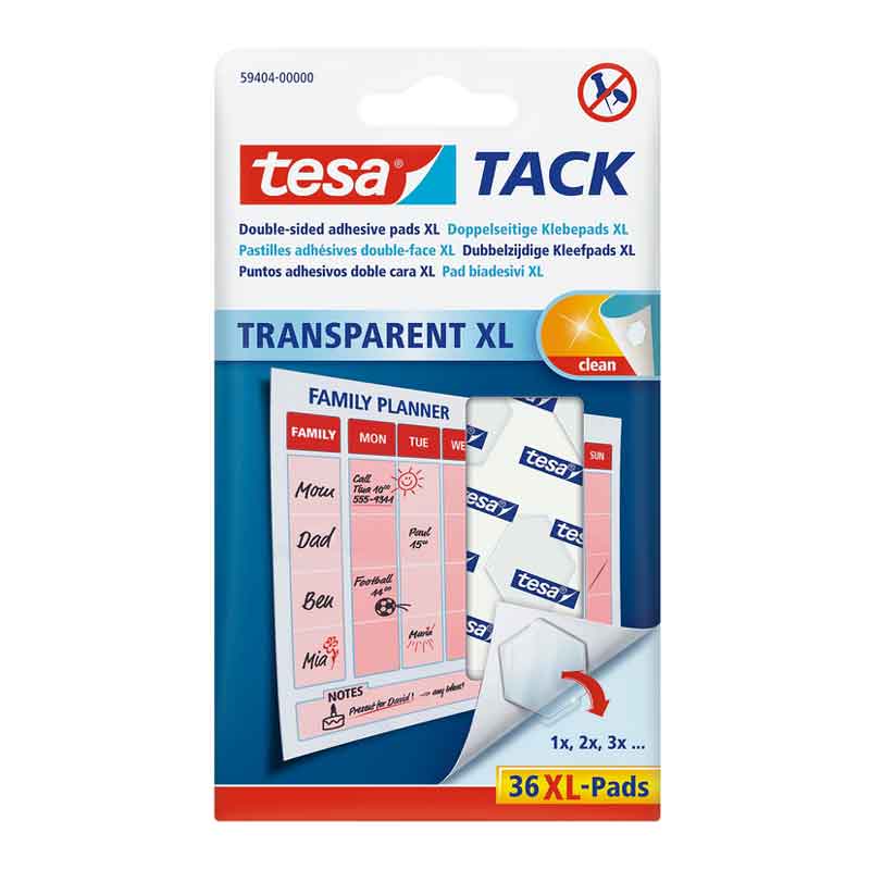 tesaTack Klebepads, 36 Stk. — 1,9 x 2,3 cm