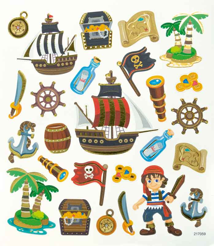 Charming Sticker, 45 Stk. — Pirat