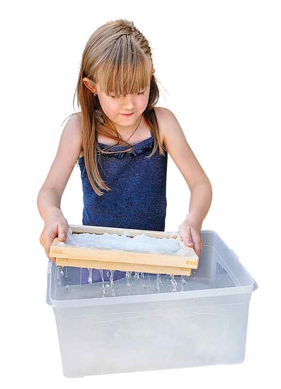 Papierschöpfrahmen, 19 x 25 x 3 cm — Schöpf- und Deckrahmen