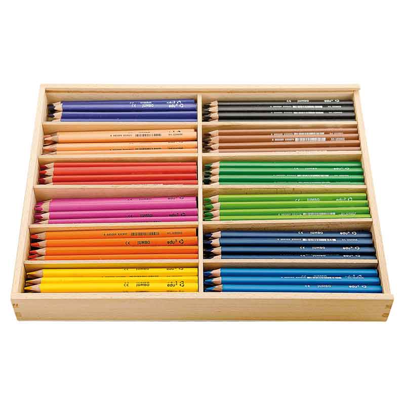 EDU Jumbo Tri, 144 Stk. — farbig sortiert