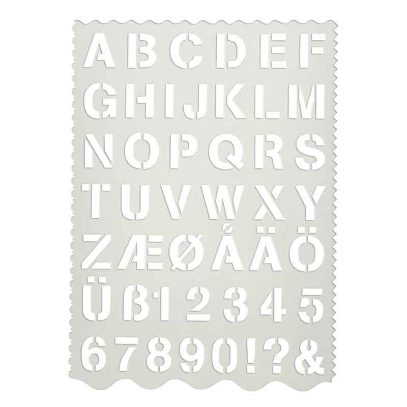 Schablone — Buchstaben / Zahlen