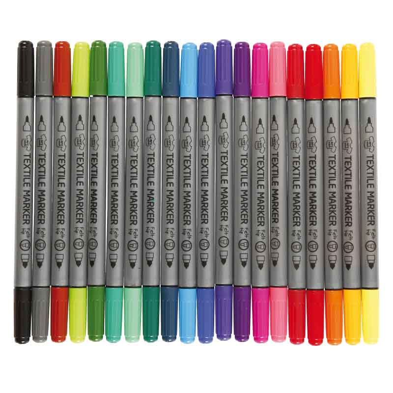 Textile Marker 20 Stk. — farbig sortiert