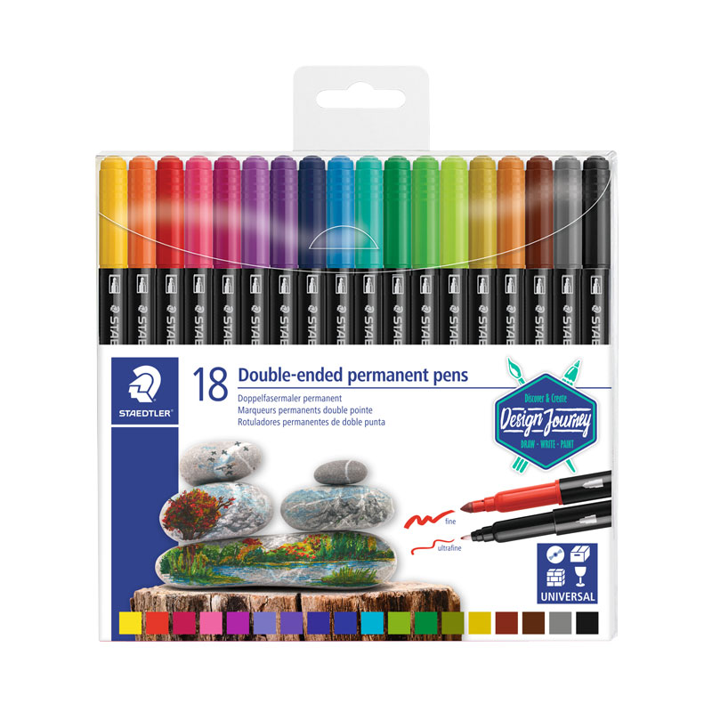 Staedtler Fasermaler, 18 Stk. — permanent - Fasermaler