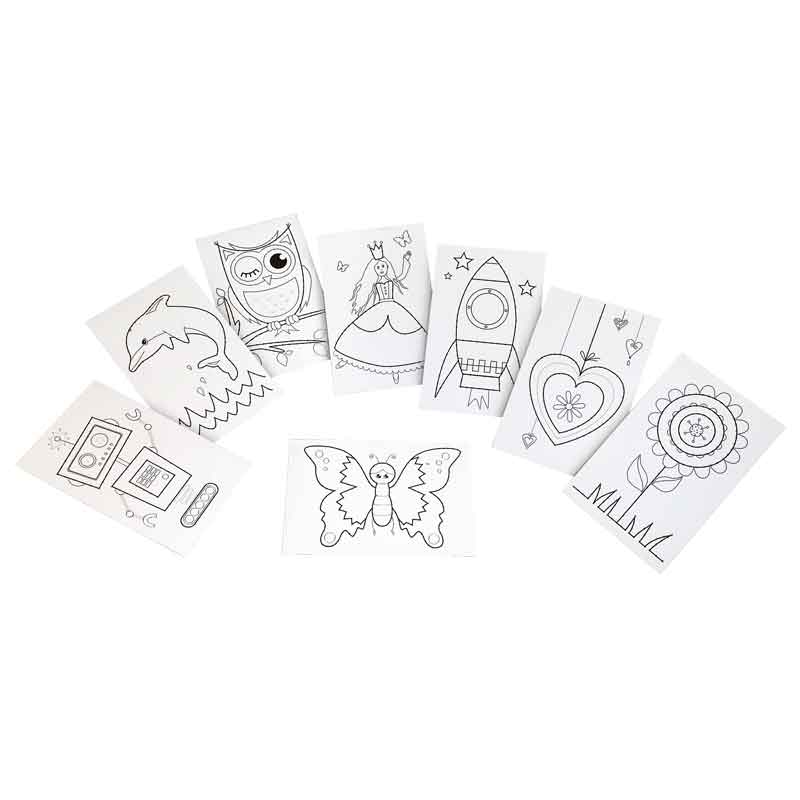 Ausnähkarten, 48 Bogen — weiß