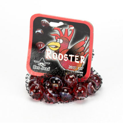 Glas - Murmeln, 21 Stk — rot