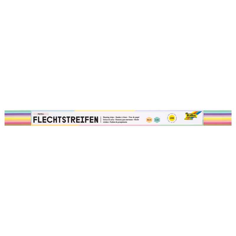 Flechtstreifen 50 x 1 cm / 200 Stk — pastell