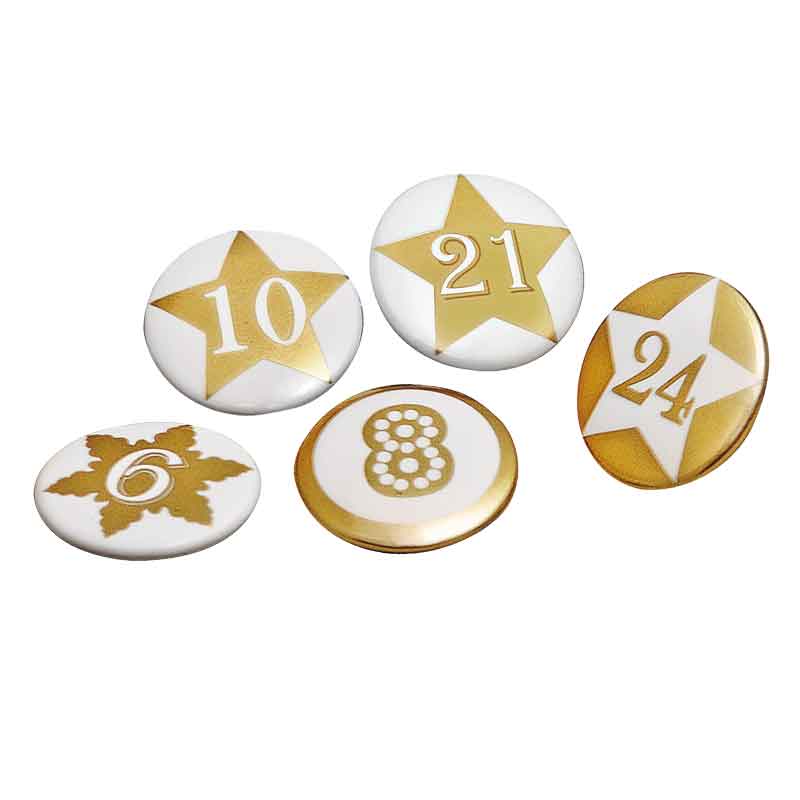 Adventskalender Buttons — 24 Stk.
