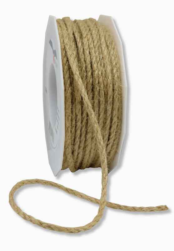 Jutekordel 4 mm / 25 m — roh