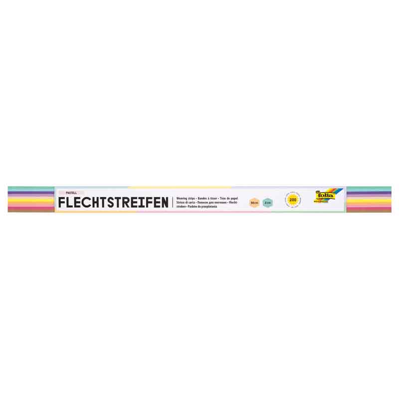 Flechtstreifen 50 x 2 cm / 200 Stk — pastell