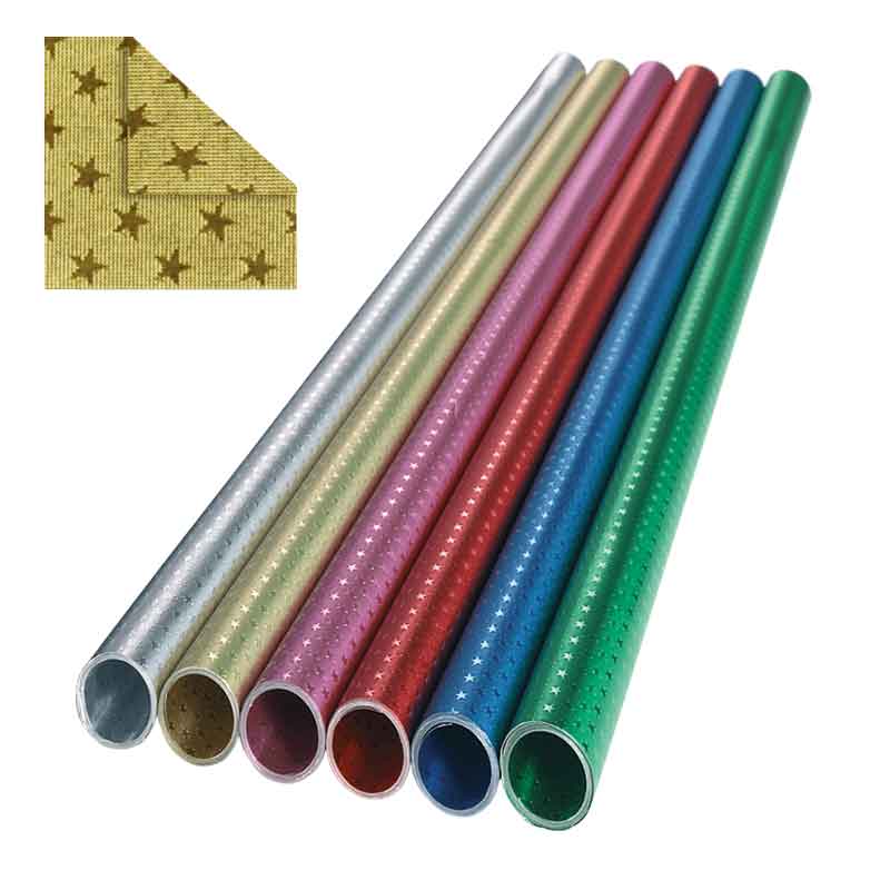 Alu-Bastelfolie Sterne, 50 cm x 10 m - rot