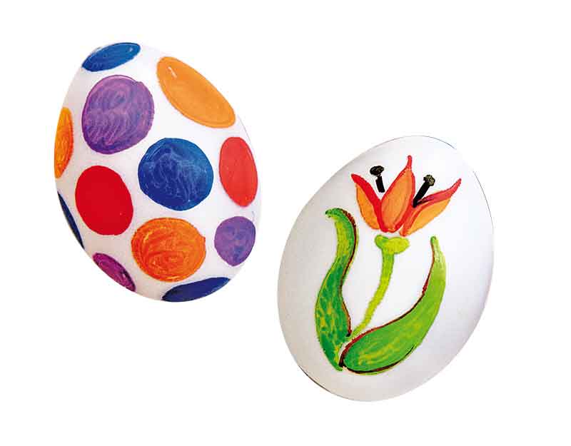 Kunststoff - Eier, 65 x 100 mm - weiß - 20 Pack