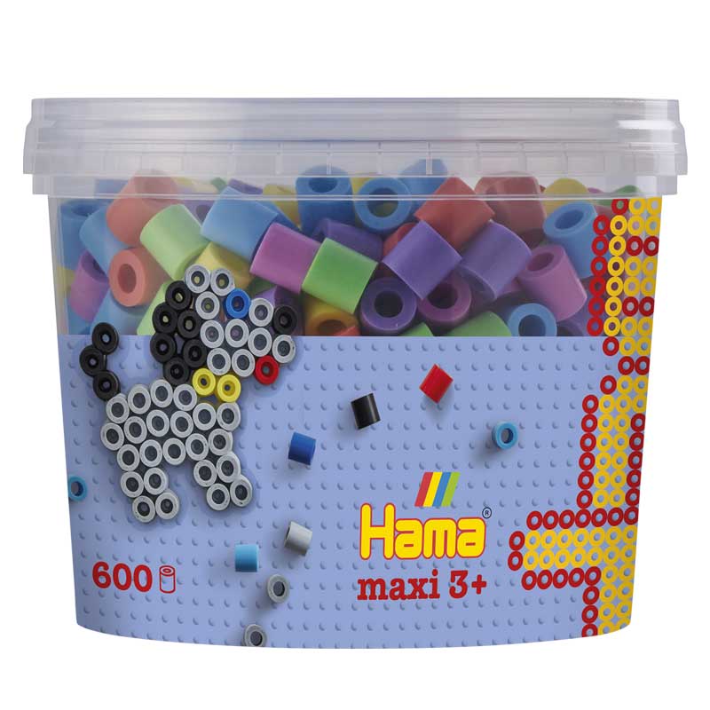 Hama - Bügelperlen MAXI, 600 Stk. — pastellfarben
