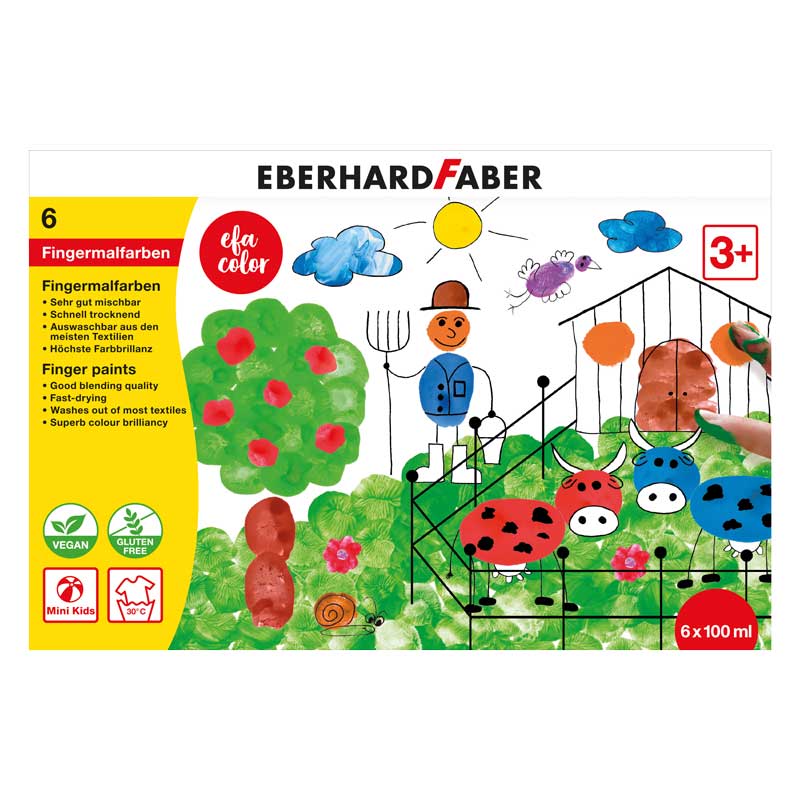 EFA Color Fingermalfarben Set — 6 x 100 ml