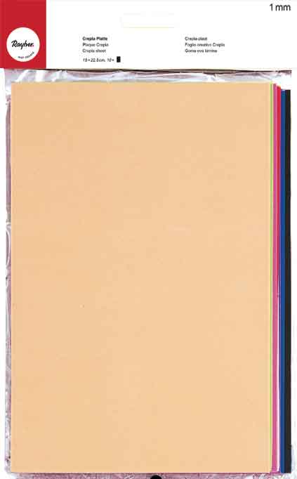 Moosgummi 1,3 mm / 10 Platten — farbig sortiert