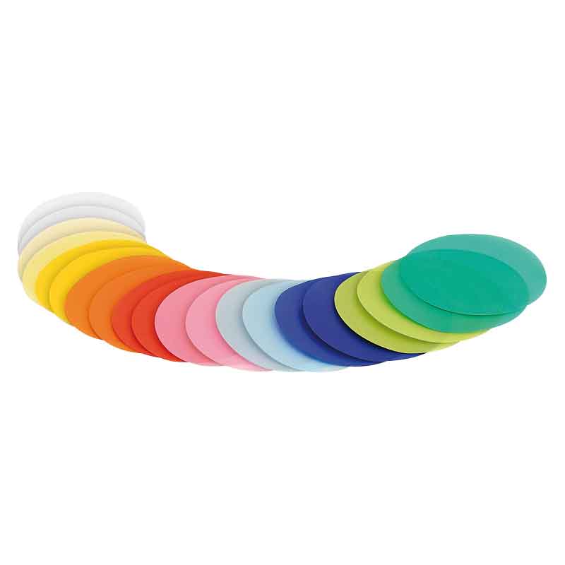 Laternenzuschnitte rund, 20 Blatt — farbig sortiert