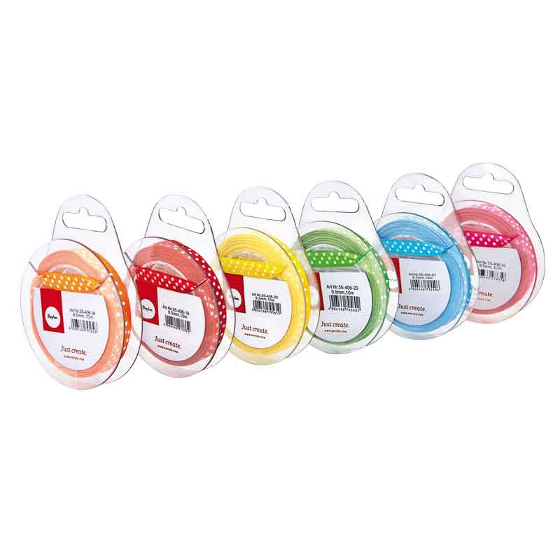 Pünktchenband 9,5 mm / 10 m - türkis