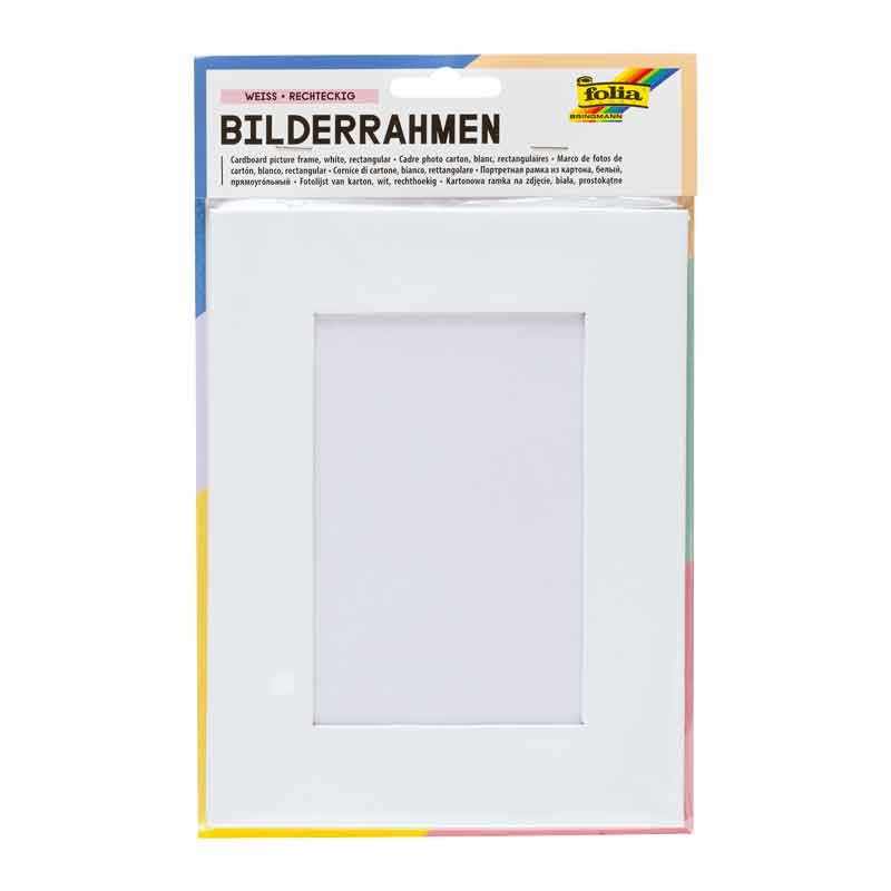 Bilderrahmen 216 x 166 mm - aus weißer Pappe