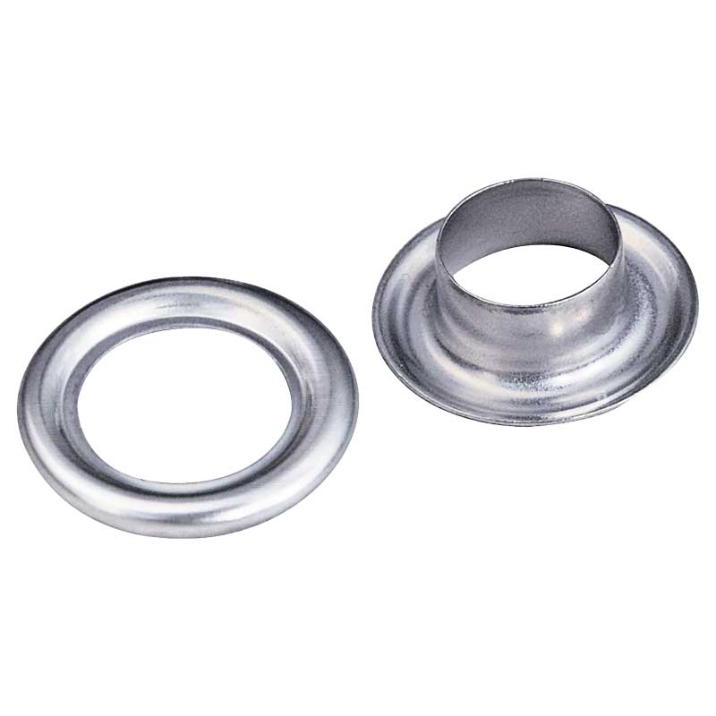 Ösen 14 mm, 10 Stk - silberfarben