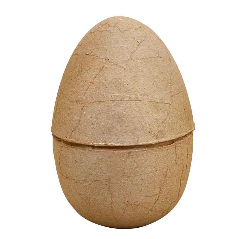 Pappmaché Ei, 9 x 12 cm - teilbar