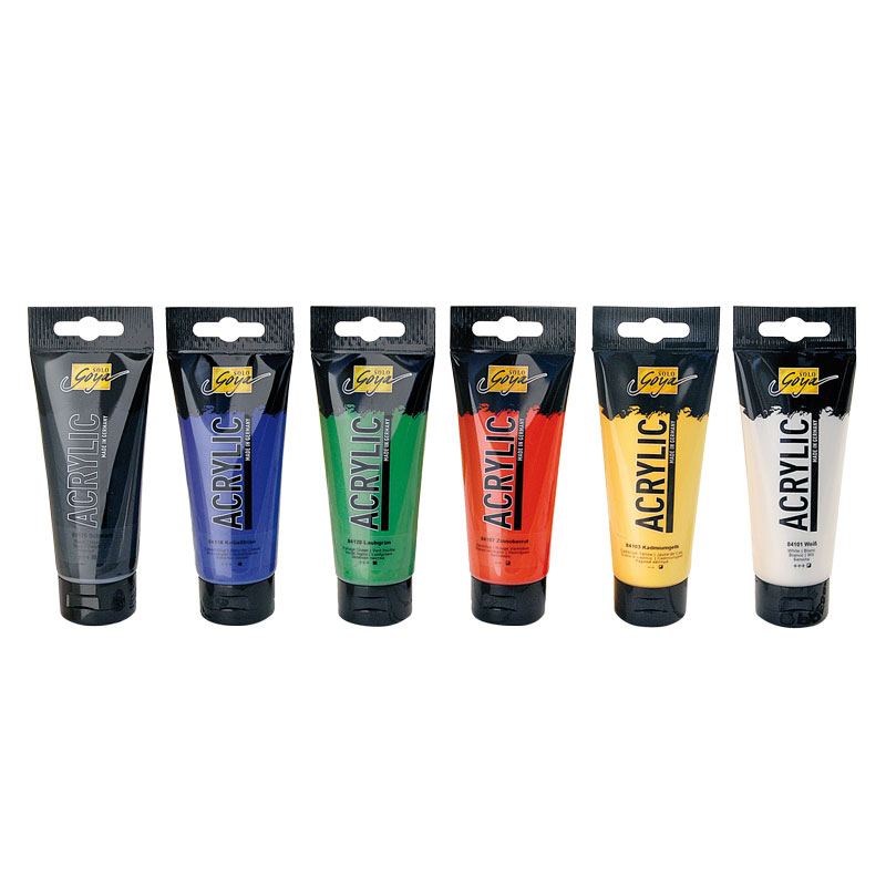 Solo Goya Arcylfarben — 6er Grundfarbenset