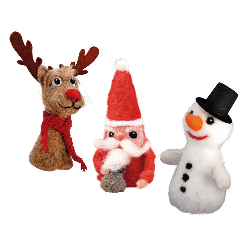 BRAUN Trockenfilzwolle, 50 g — farbig sortiert