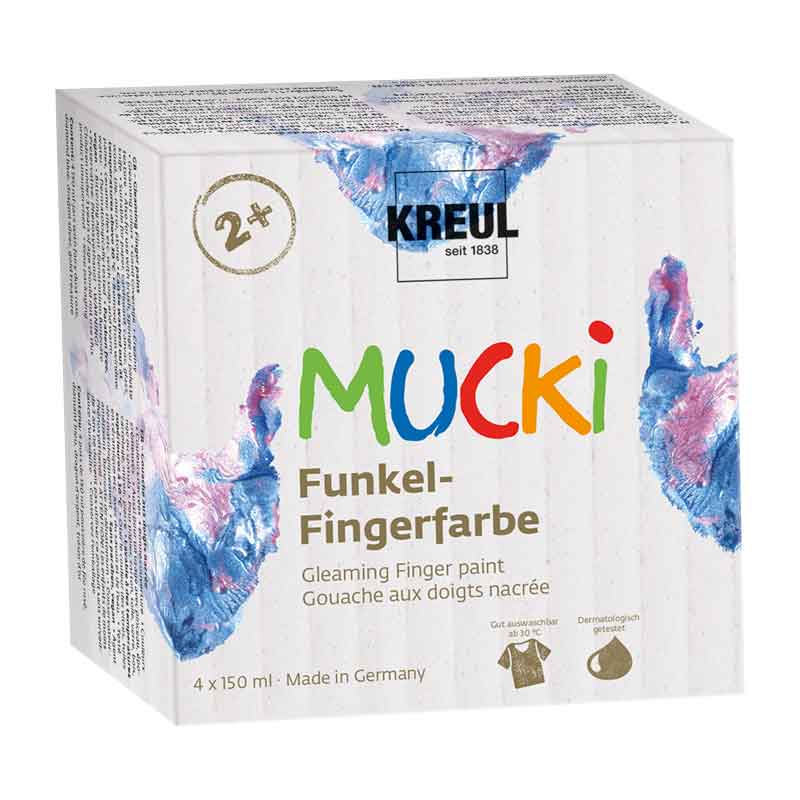 MUCKI Funkel - Fingerfarben Set — farbig sortiert