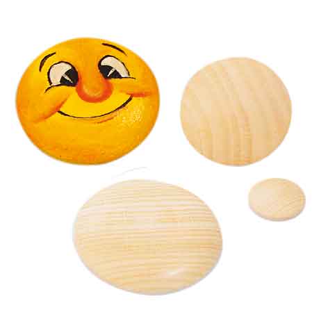 Holz-Button, 20 Stk. — 20 mm