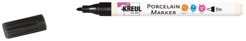 KREUL PorcelainPen easy Konturenstift — schwarz, Feinspitze