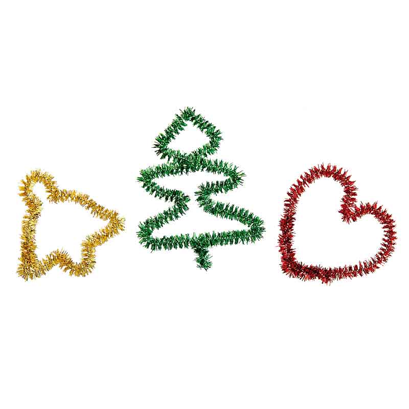 Chenilledraht 8 mm, 50 cm — metallic sortiert