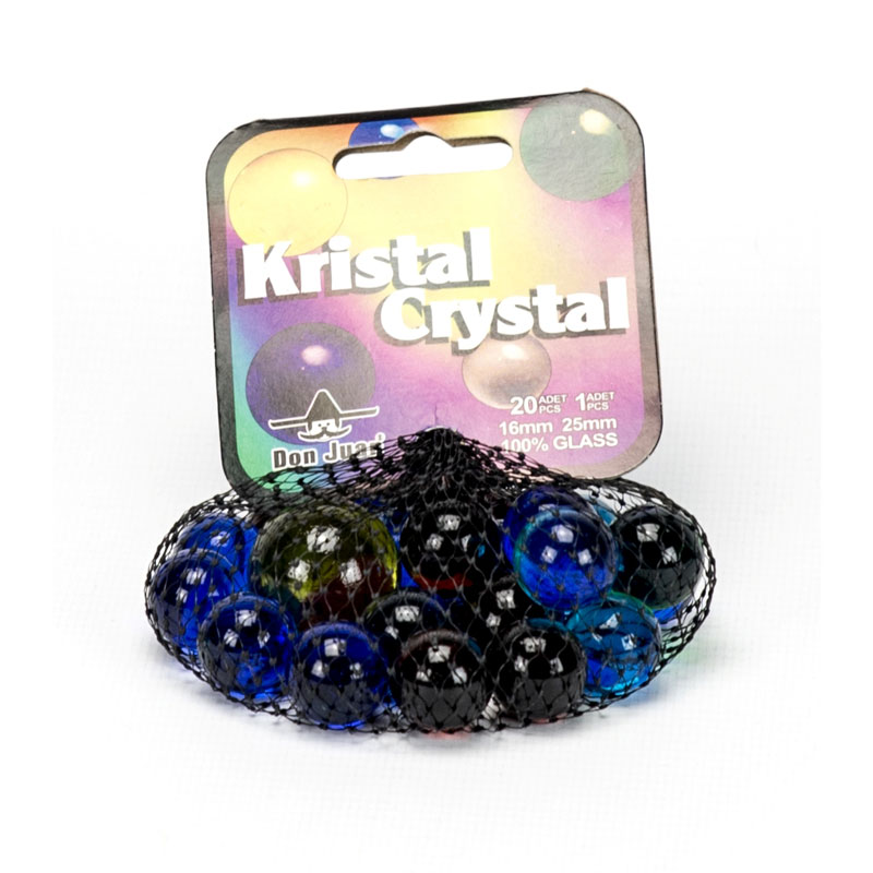 Glas - Murmeln, 21 Stk — kristall