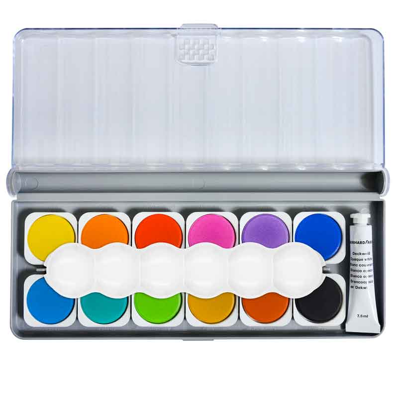 EFA Deckfarbkasten, 12 Farben
