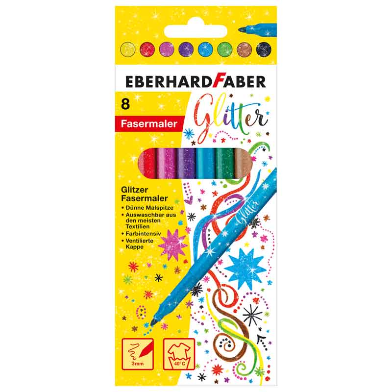 EFA Glitter Filzstifte, 8 Stk. — Glitzer