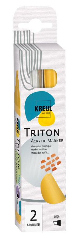 Triton-Acrylmalstifte, 2 Stk. — gold / silber