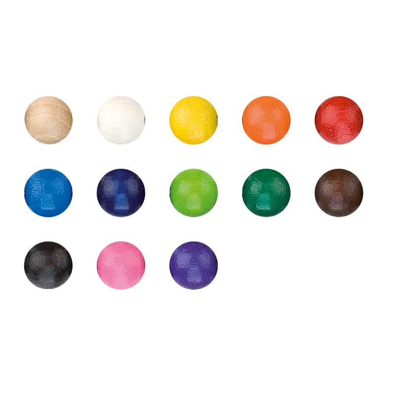 Holzkugelperlen, 6 mm / 125 Stk. - weiß