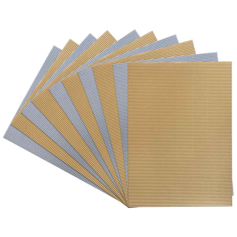 Micro-Wellpappe Metallic, 25 x 35 cm — gold und silber