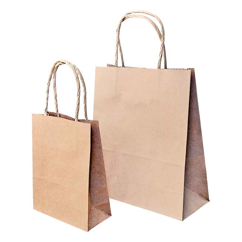 Kleine Papiertaschen, 18 x 21 cm, 20 Stk. — natur