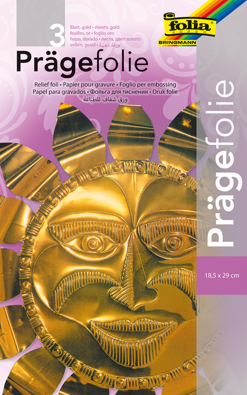 Alu - Prägefolie 0,07 mm / 3 Stk. — goldfarben