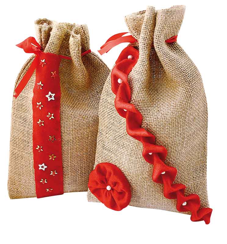 Jutesäckchen, 17 x 25 cm - roh