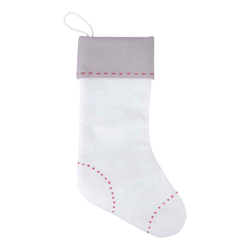 Filz - Nikolausstiefel - weiß