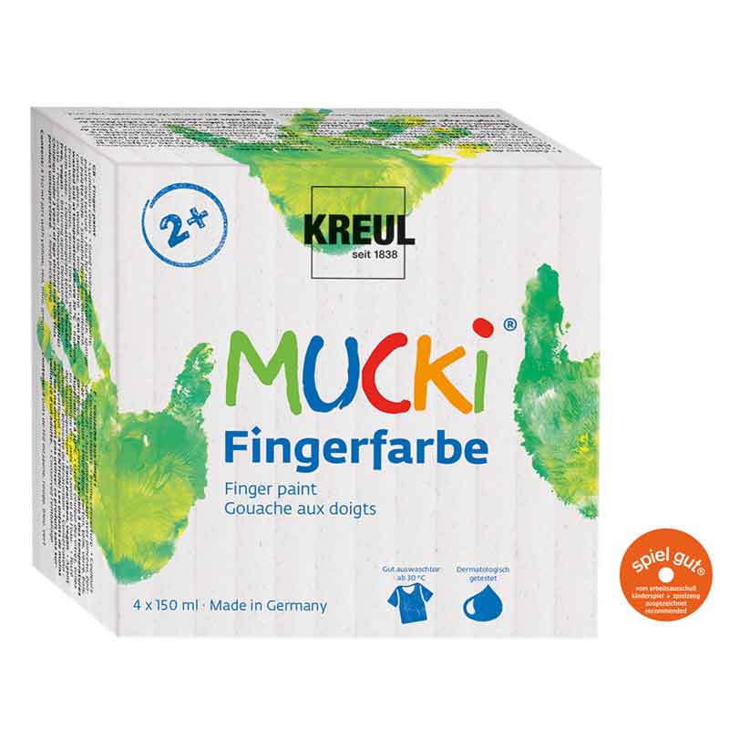 Mucki-Fingerfarben-Set, 4 x 150 ml